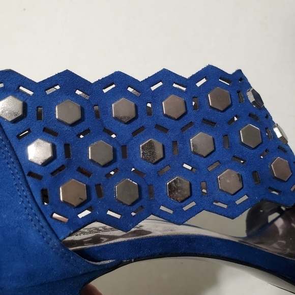 CARLOS SANTANA Saracina Heeled Sandals in Blue Size 7 - Picture 8 of 11